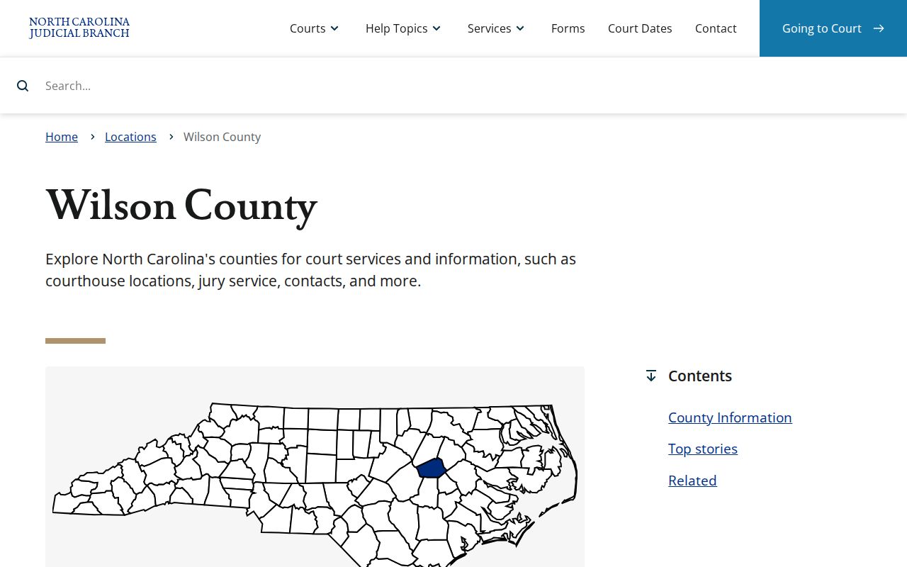 Wilson County criminal court case access page